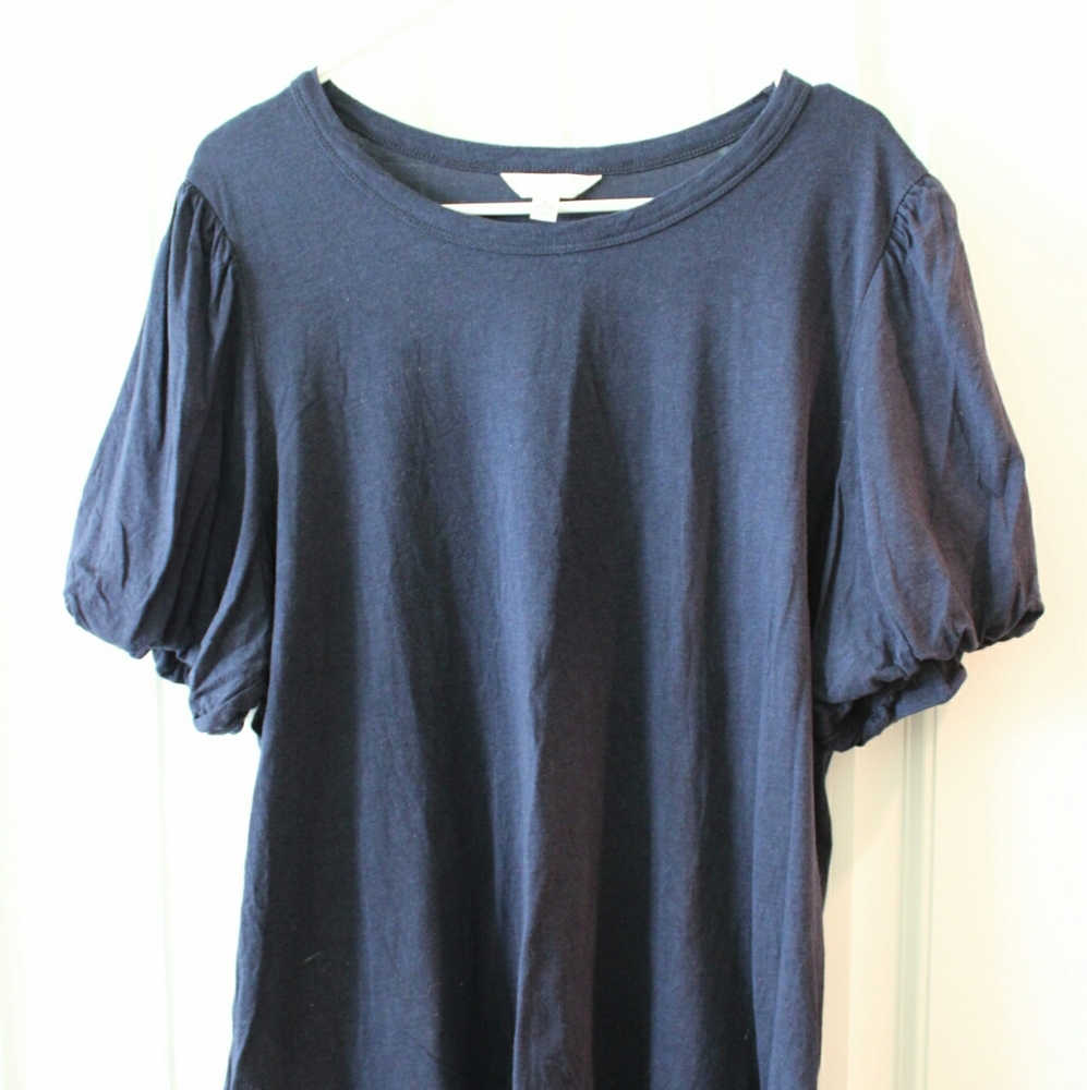 Walmart Puff Sleeve Navy Shirt